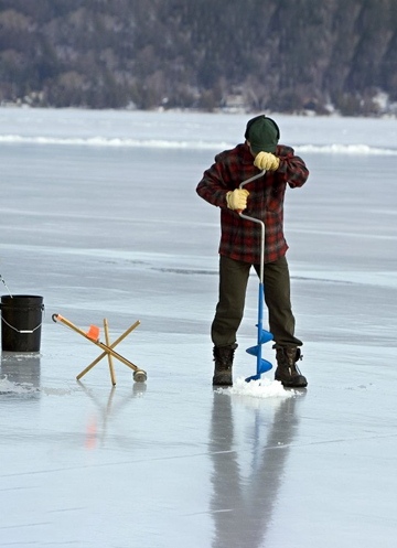 Icespikes for traction when ice fishing