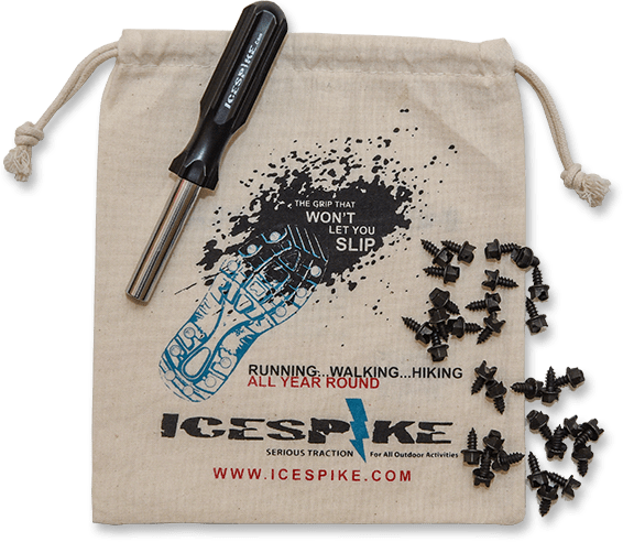 Icespike packaging with icespikes and install tool