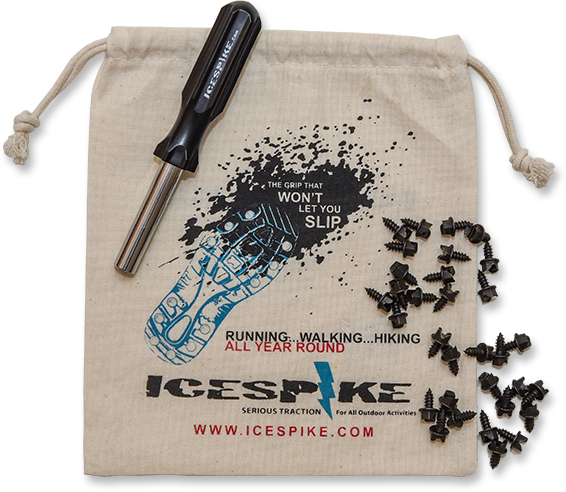 Icespike packaging with icespikes and install tool