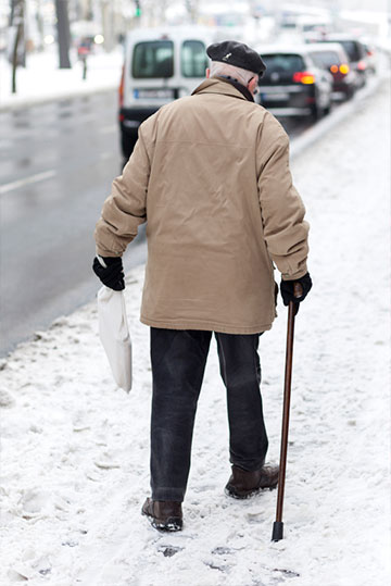 Icespikes, traction for seniors